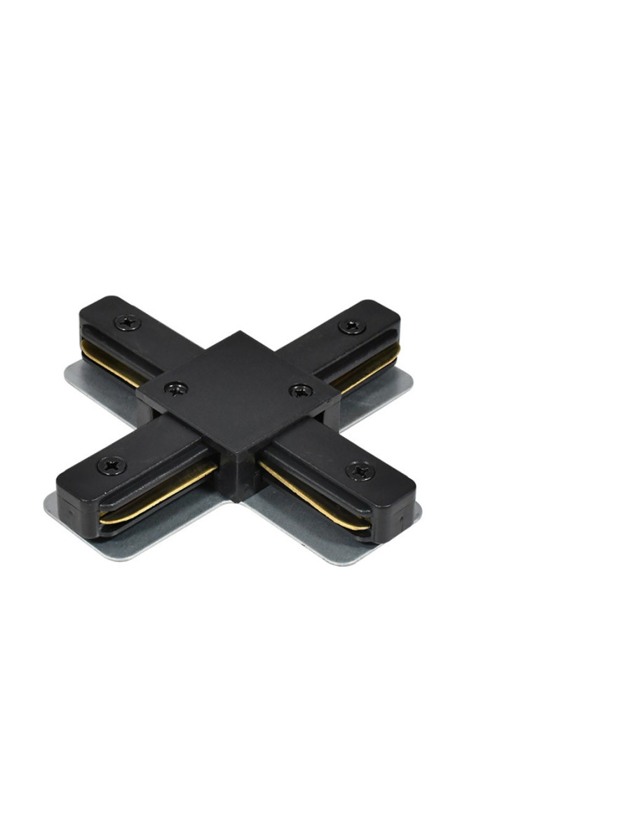 Conector tip X p/u șină track 220V NEGRU
