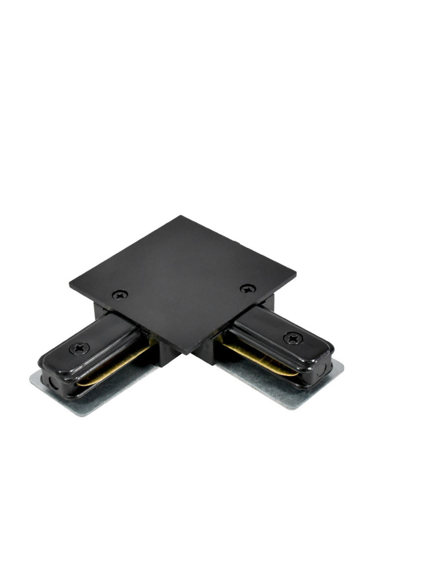 Conector tip L p/u șină încorporată track 220V NEGRU