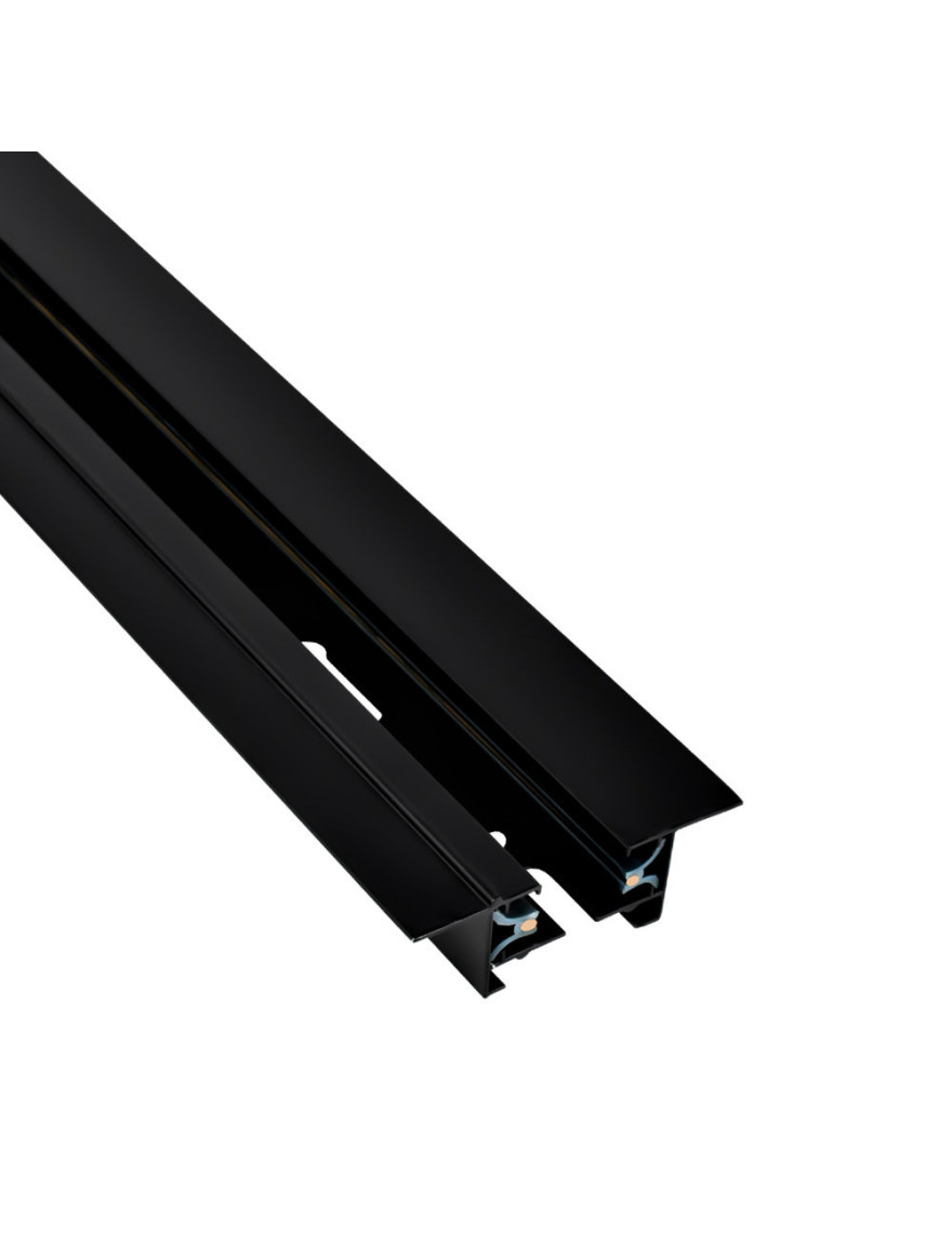 Șină Track încorporat 2m 220V negru Luminaled