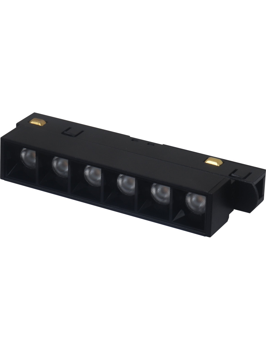 Corp de illum. direcționat pentru șină magnetică S20 6W 48V 4000K NEGRU