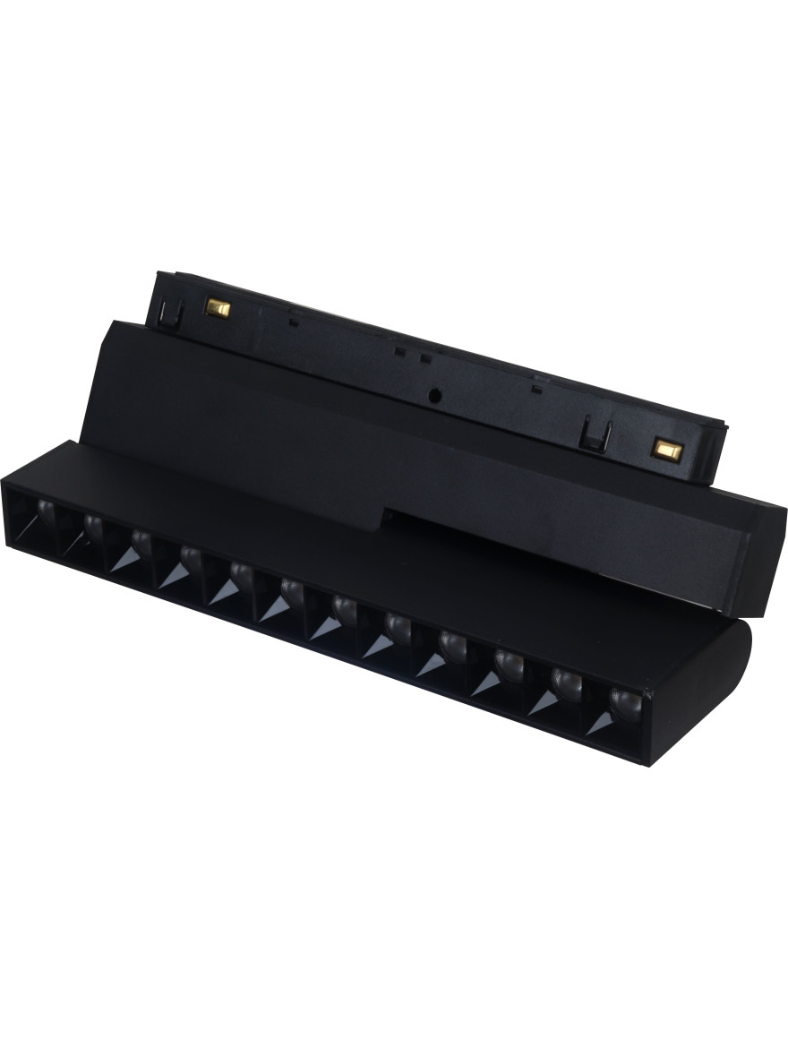 Corp de illum. direcționat reglabil pentru șină magnetică S20 9W 48V 4000K NEGRU