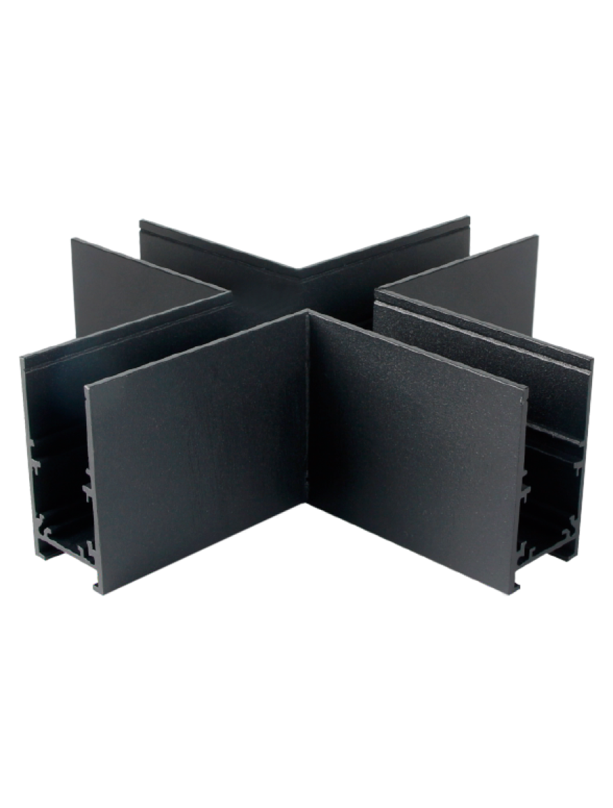 Conector tip X p/u șină magnetică aplicată S20 NEGRU