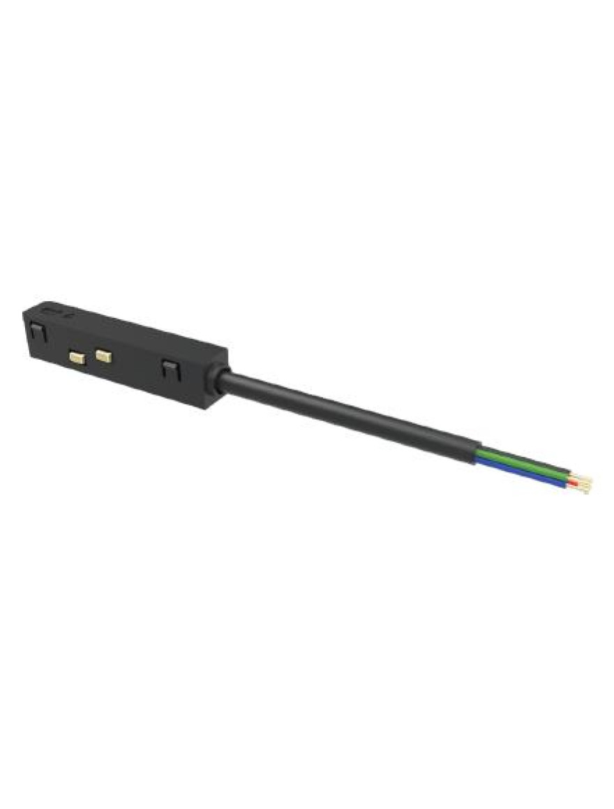 Conector de alimentare p/u șină magnetică aplicată și încorporată S20 NEGRU