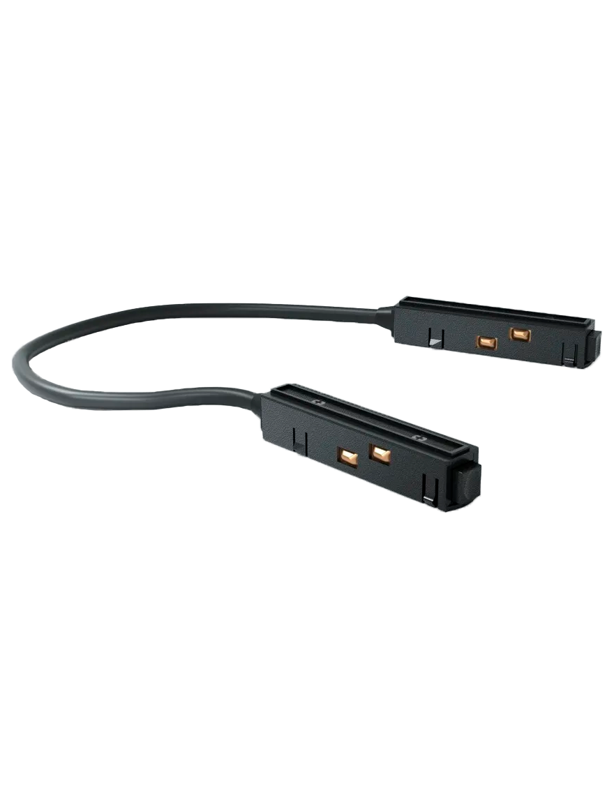 Conector tip L p/u șină magnetică aplicată și încorporată S20 NEGRU