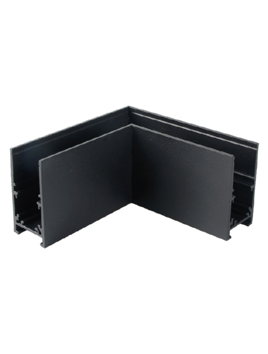 Conector tip L p/u șină magnetică aplicată S20 NEGRU