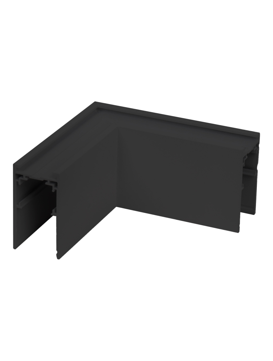 Conector tip L p/u șină magnetică aplicată S20 NEGRU