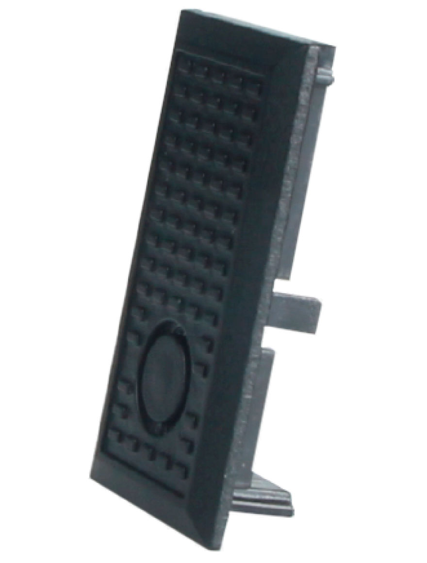 Set Capac capăt șină magnetică aplicată S20 NEGRU (2buc)