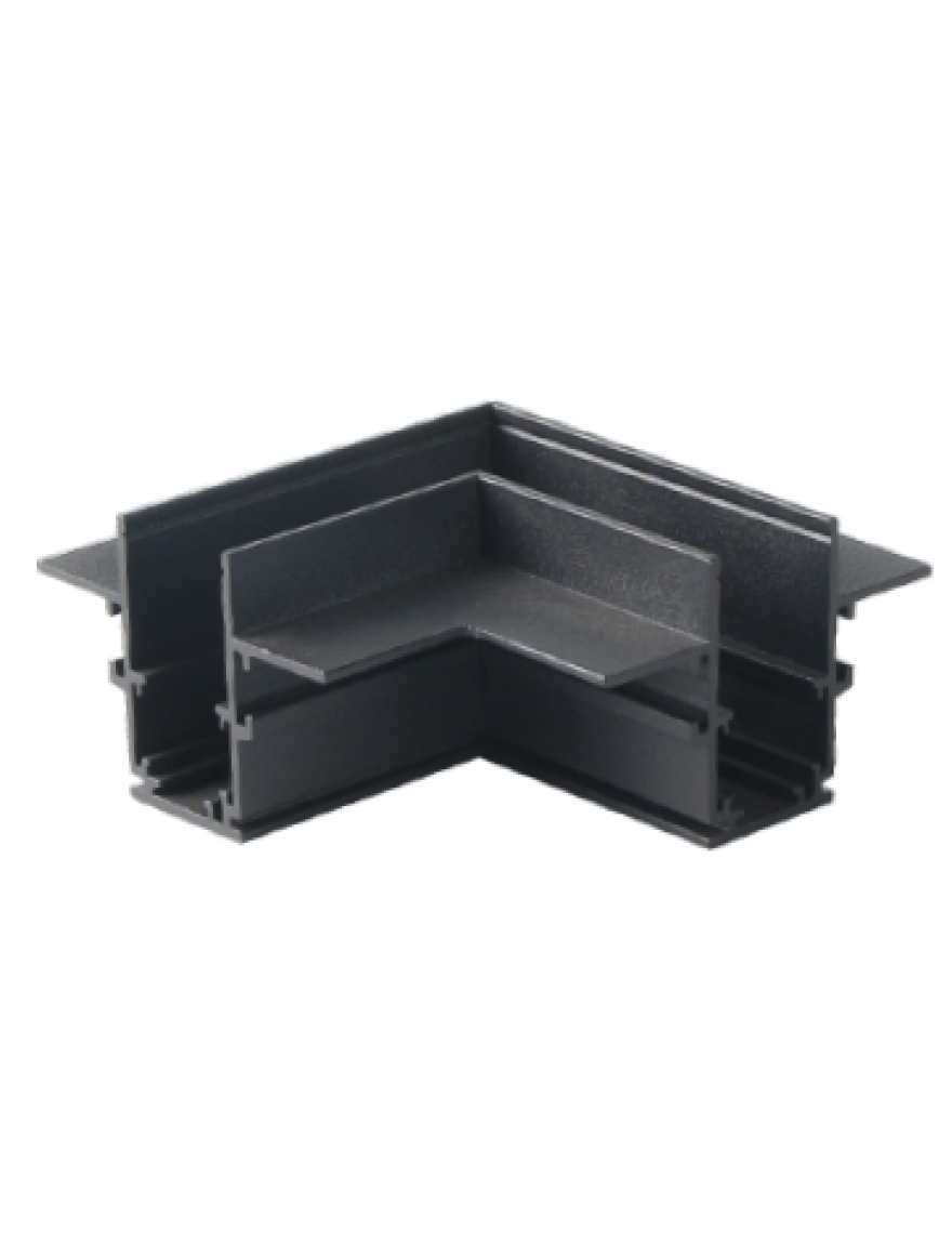 Conector tip L p/u șină magnetică încorporată S20 NEGRU