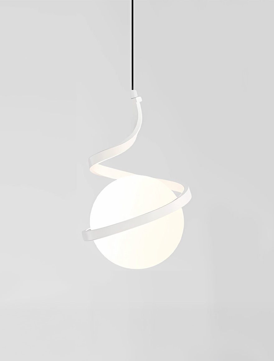 Подвесной светильник JH-979-SP, D18×H29+75 см, 1xG9, металл + стекло, белый, Luminaled