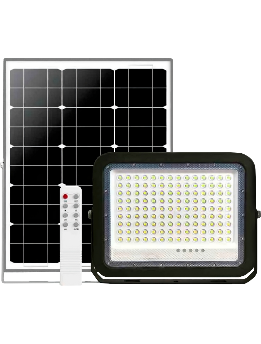 Proiector cu panou solar și telecomandă 150W 40AH 6500K