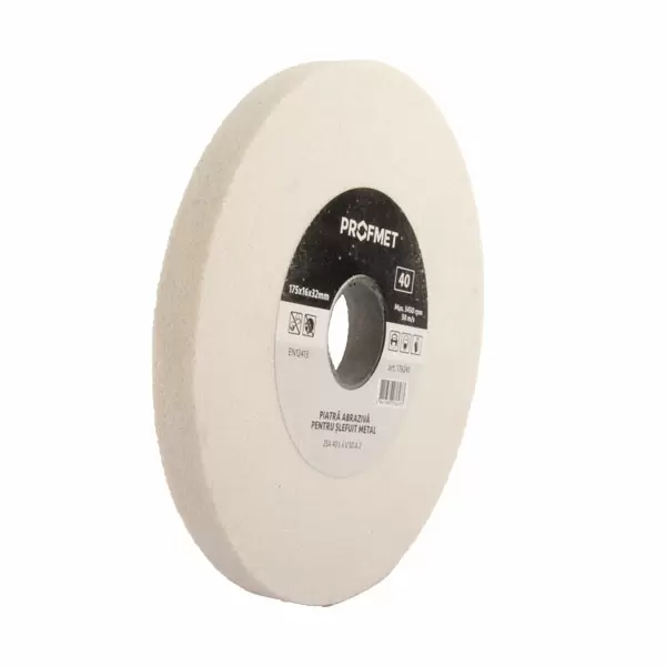 Piatră abrazivă 175x16x32mm p/u metal 25А 40 L 6 V 50 А 2 albă Profmet 176241