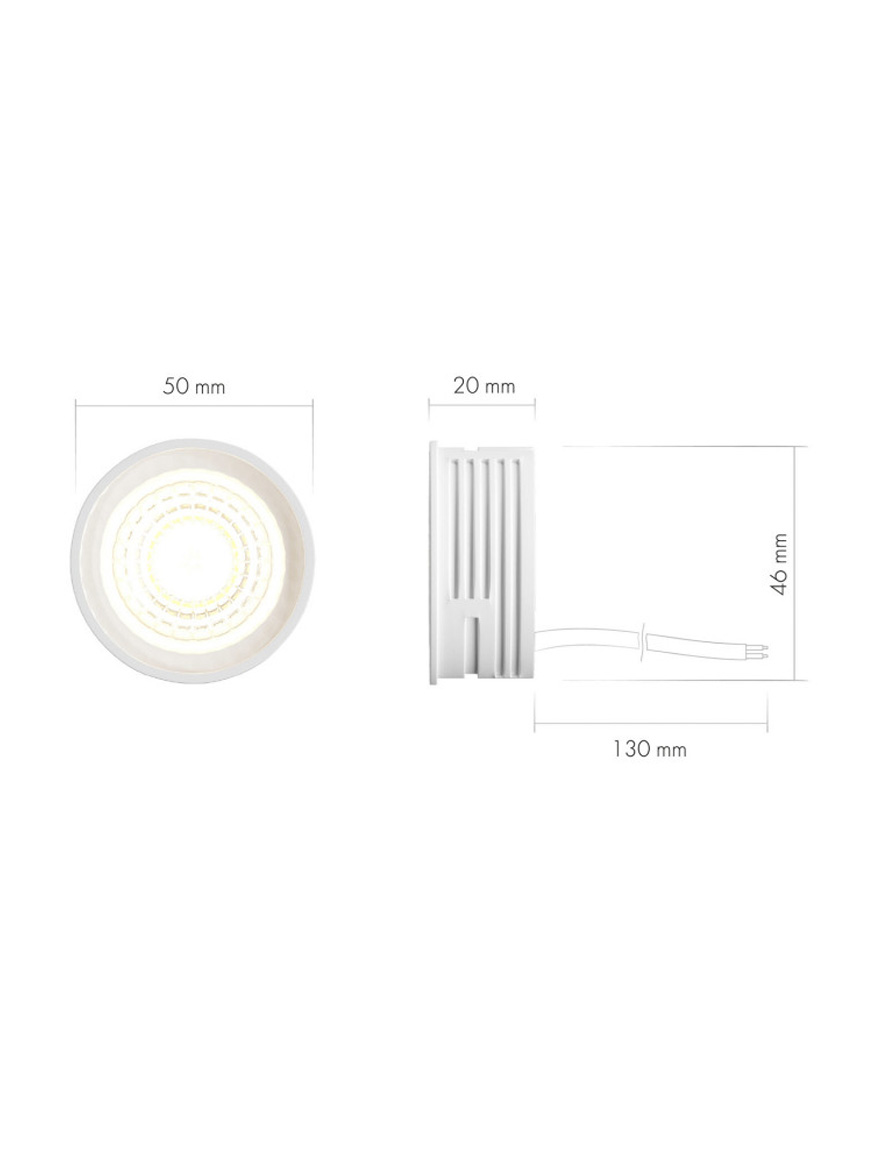 Тонкая светодиодная лампа SLIM 4000K с керамическим корпусом DK/EU-4000-7W