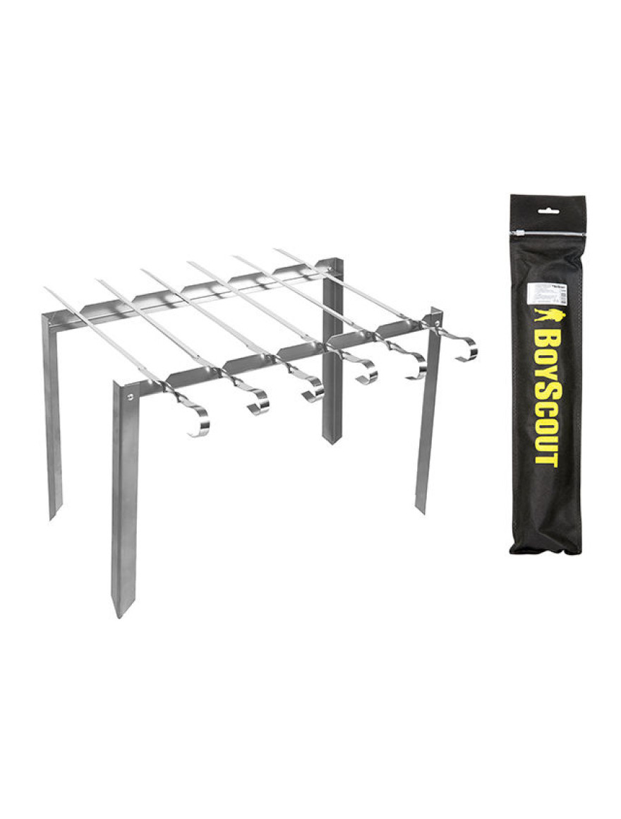 Gratar de cadru BoyScout 42X25cm + 6 ace, demontabil