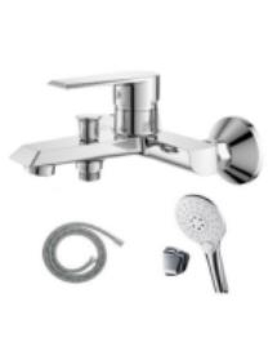 Baterie baie cu garnitură duș Mat|eco Salmon 83473