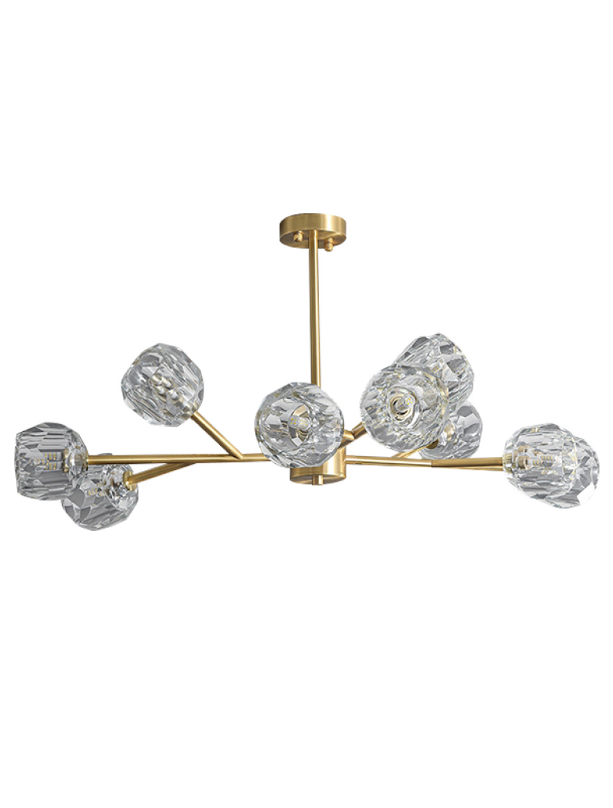Lustră 9*G9 D800 brass+clear DL 8145P Luminaled