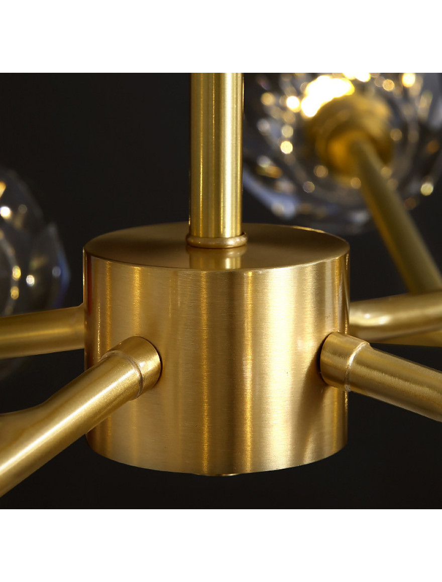Lustră 9*G9 D800 brass+clear DL 8145P Luminaled