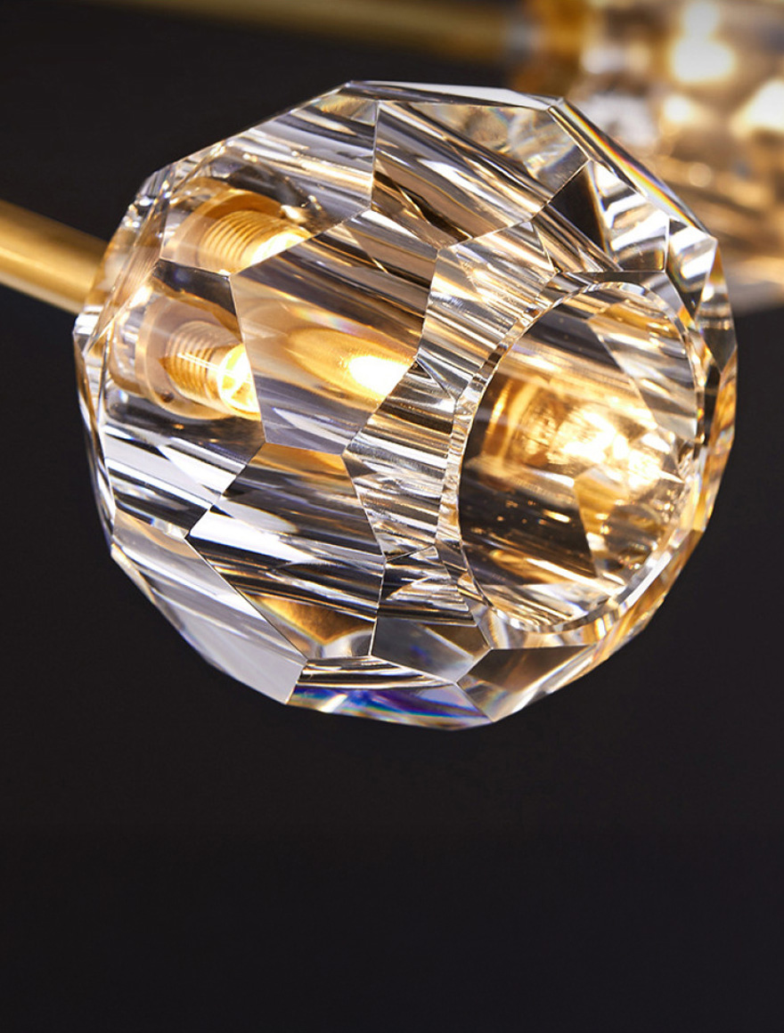 Lustră 9*G9 D800 brass+clear DL 8145P Luminaled