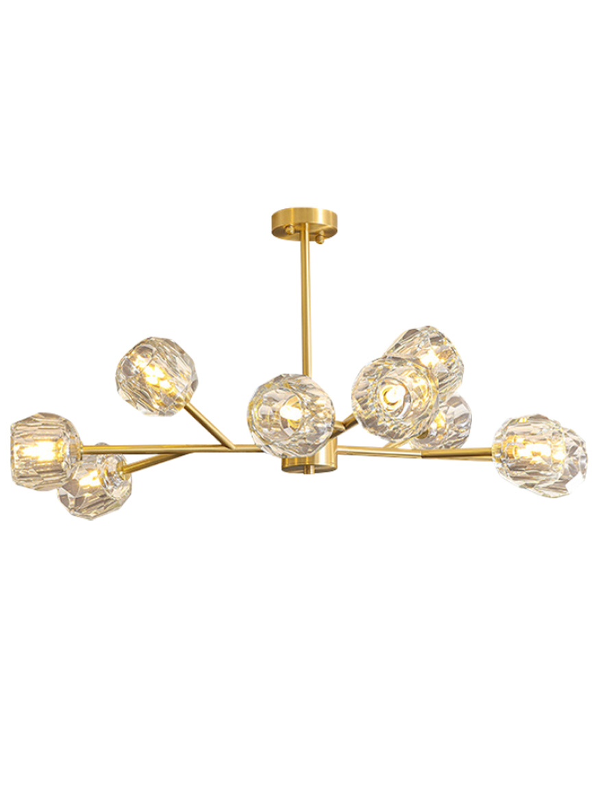 Lustră 9*G9 D800 brass+clear DL 8145P Luminaled