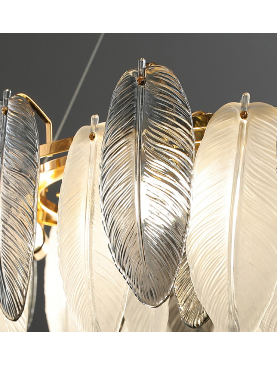 Lustră 8*E14 D800 white+smoky DL 10618P Luminaled