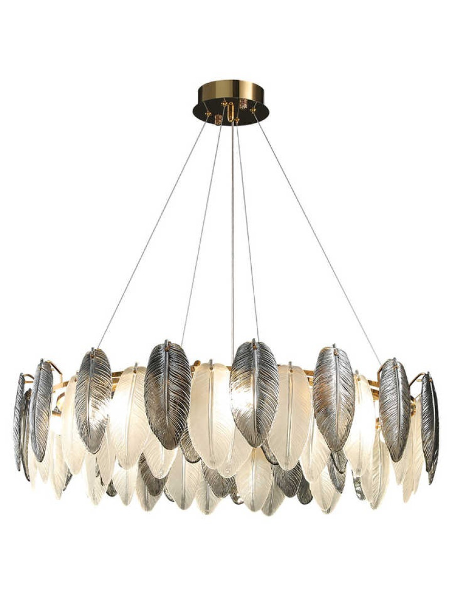 Lustră 8*E14 D800 white+smoky DL 10618P Luminaled