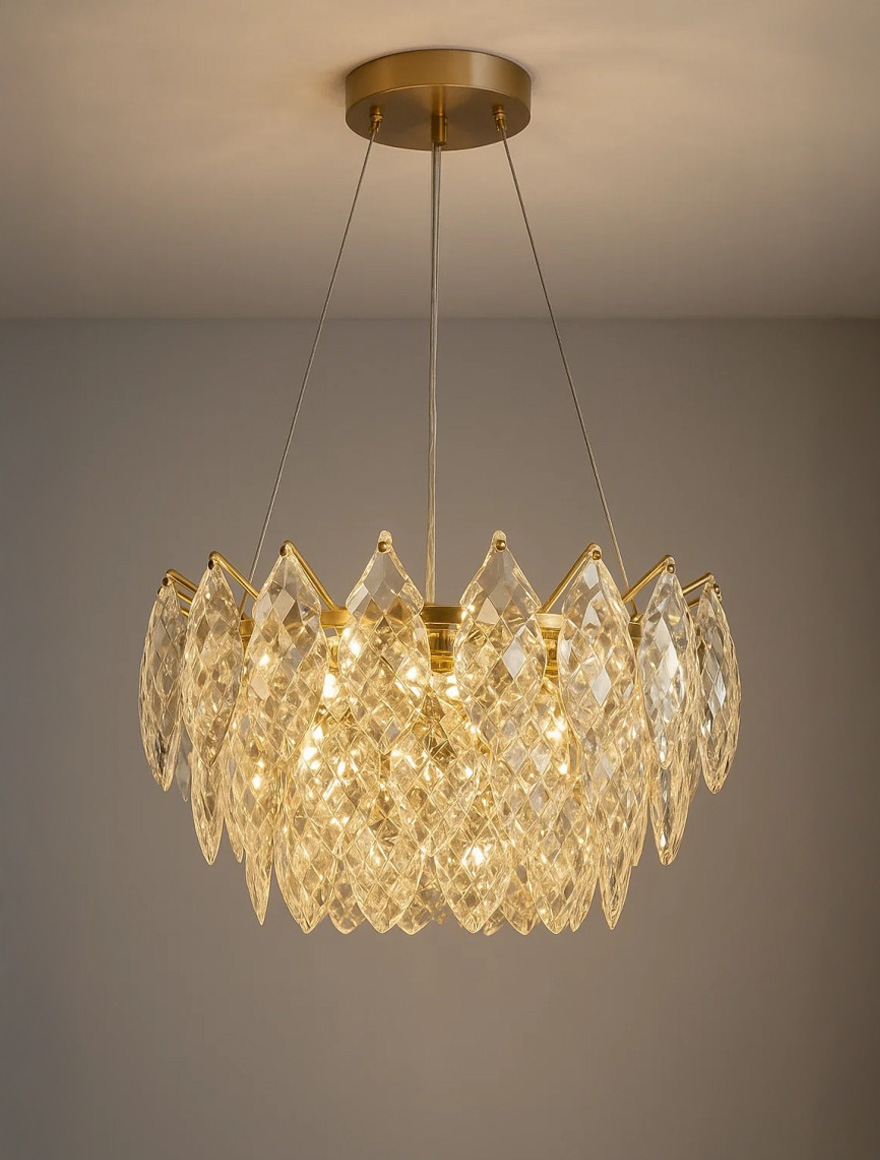 * Lustră 8*E14 D600 shine gold+smoky DL D8011P Luminaled