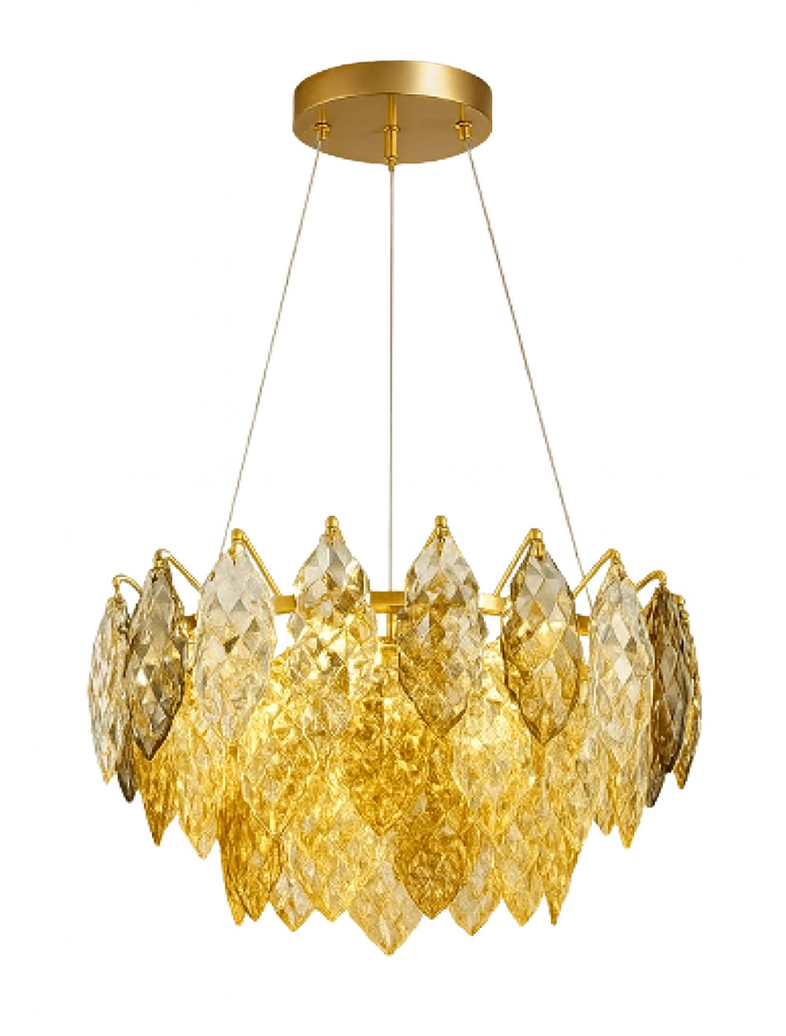 * Lustră 8*E14 D600 shine gold+smoky DL D8011P Luminaled