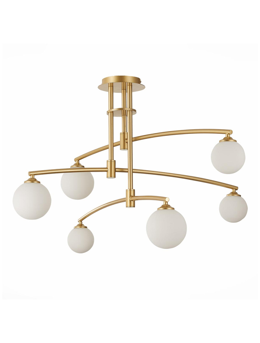 Lustră 6XG9 D1000 brass+white DL 8119P/6 Luminaled