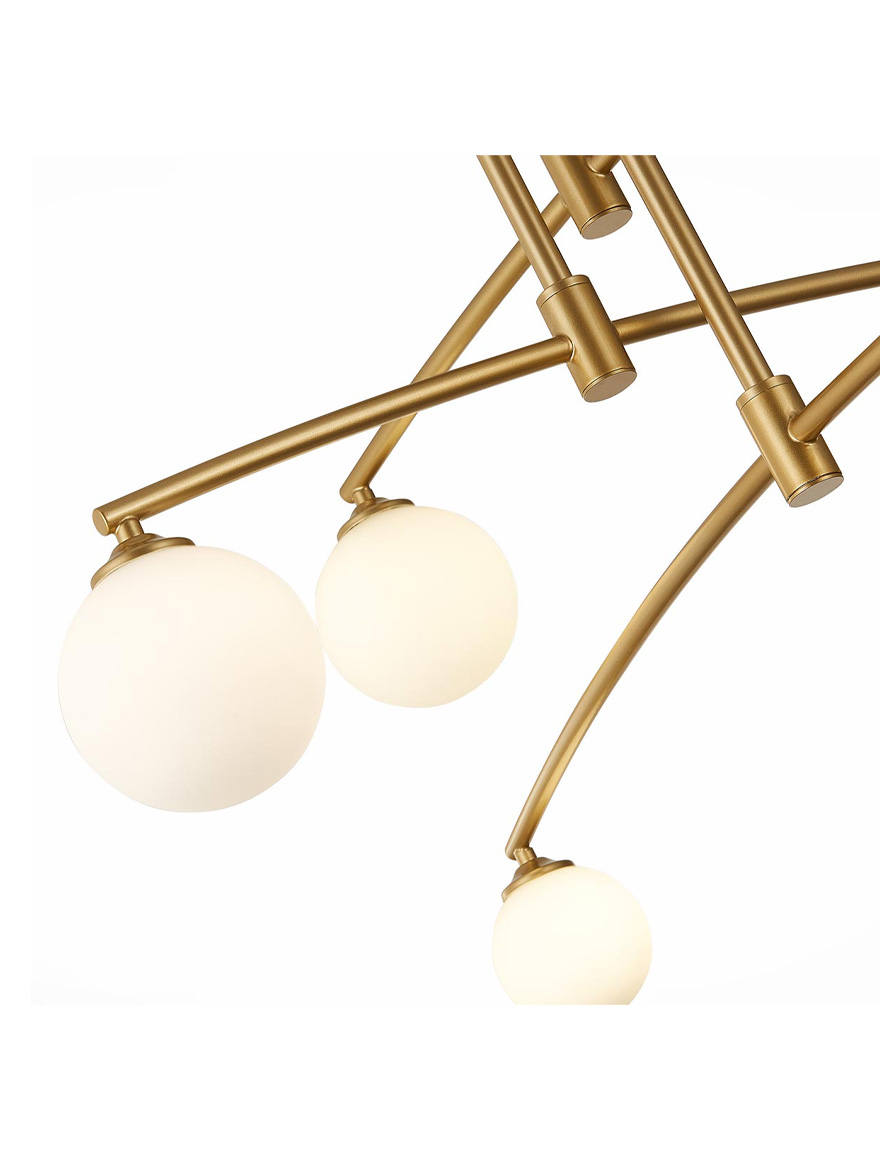 Lustră 6XG9 D1000 brass+white DL 8119P/6 Luminaled