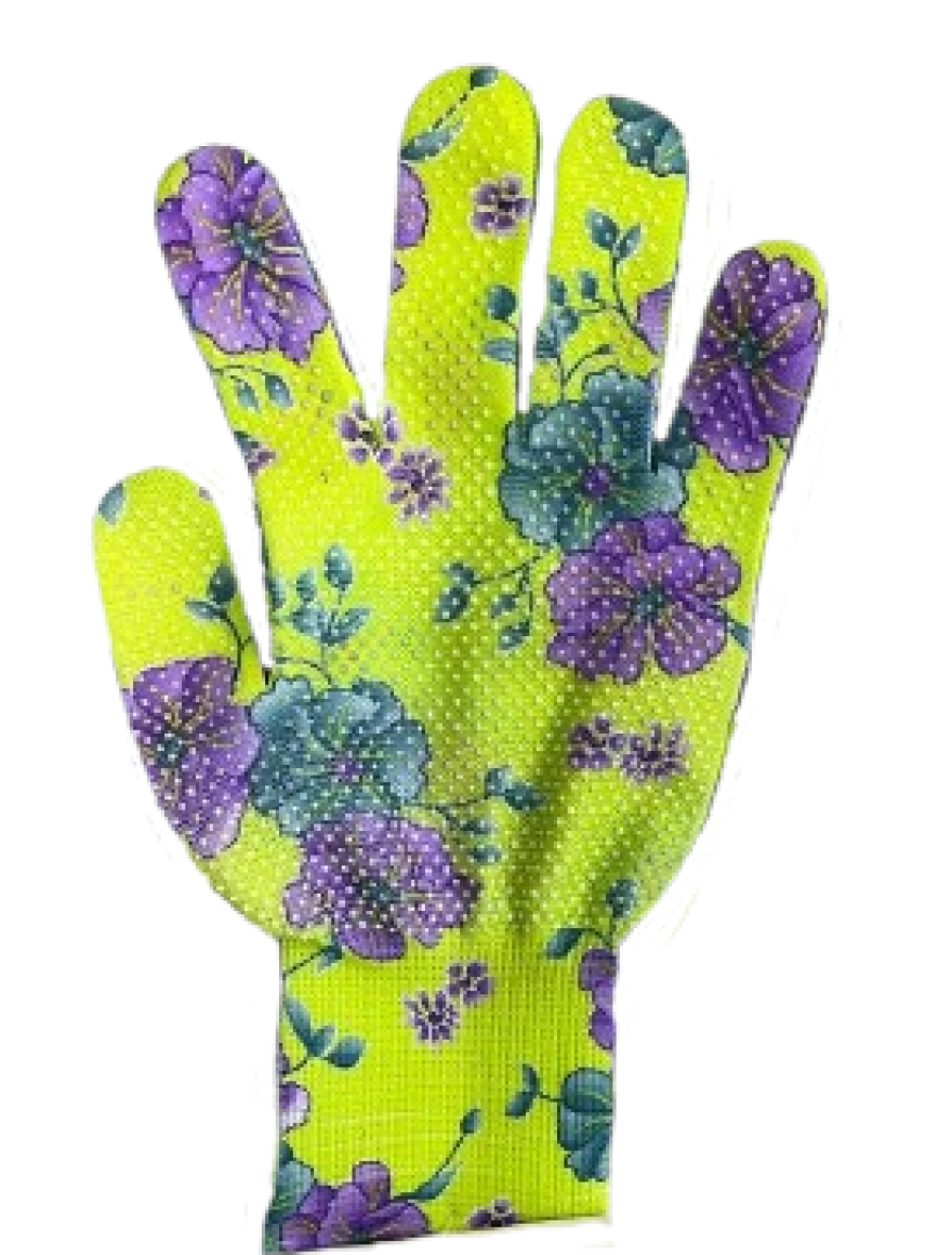 * Mănuși pentru grădinărit cu flori violete M052