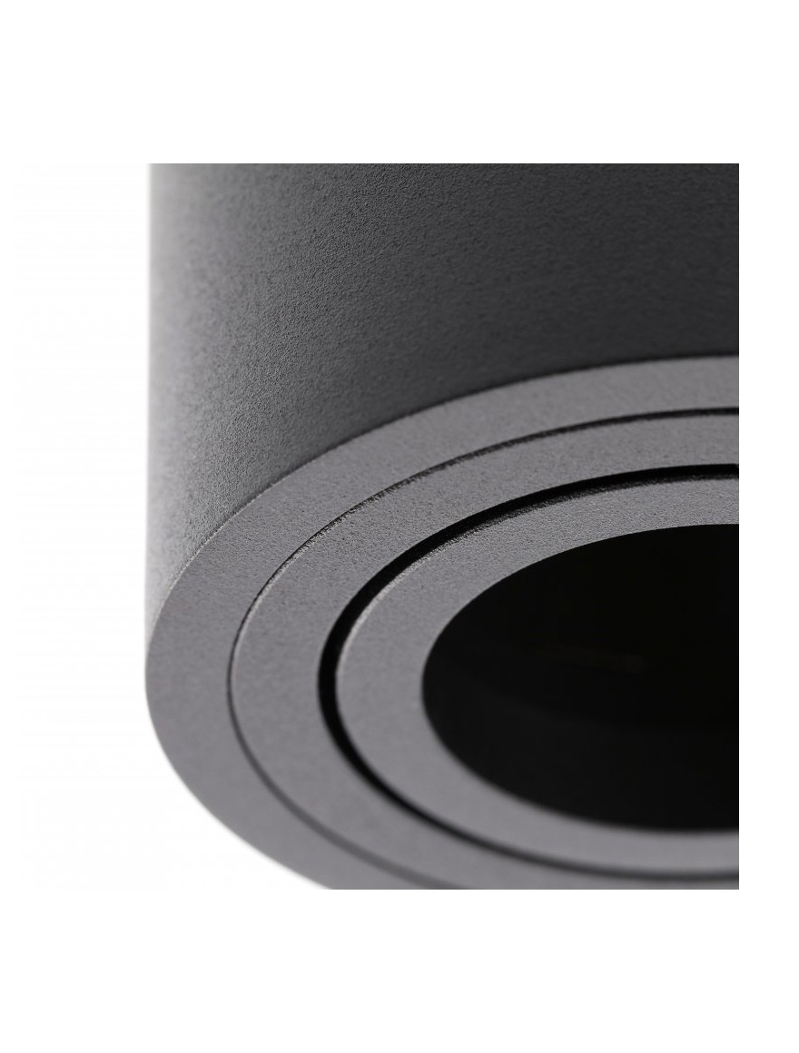 Spot aplicat AVEIRO DUO BIS 2xGU10 160x80x90 rotund negru GTV