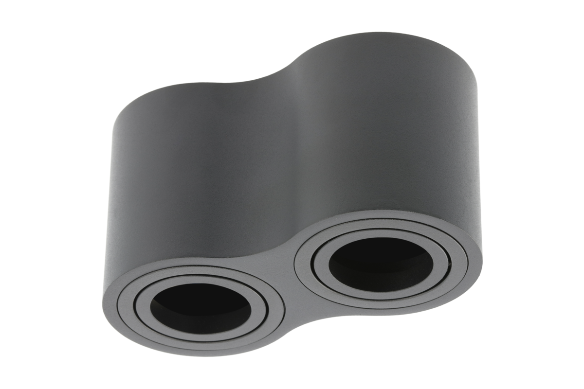 Прожектор AVEIRO DUO BIS 2xGU10 160x80x90 круглый черный GTV