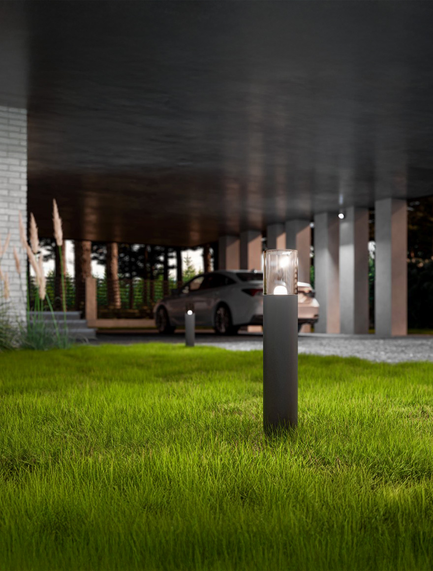 Felinar de gradină MEDIO-AU 1xE27 IP54 grafit GTV