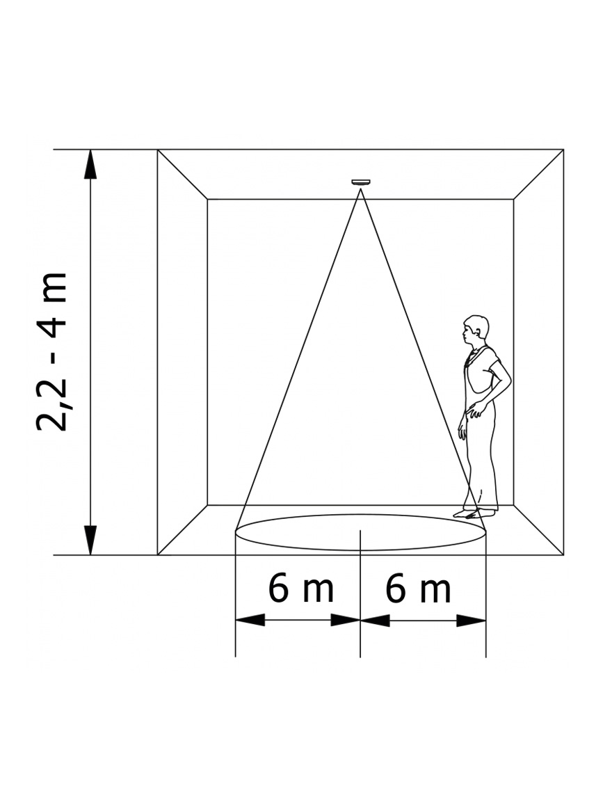 Датчик движения CR-3 MINI max 2000W 360 6m белый GTV