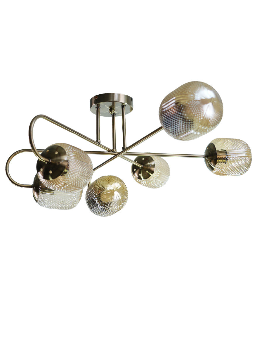 Lustră 6*E27 antic+amber 51930-6 Luminaled 3