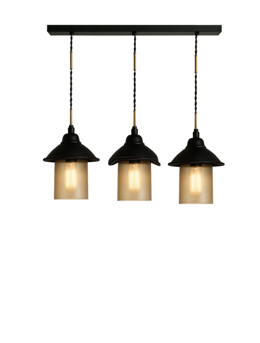 Lustră 3*E27 amber M250-3A Luminaled