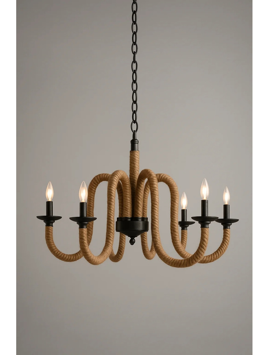 Lustra 6*E14 negru M248-6 Luminaled