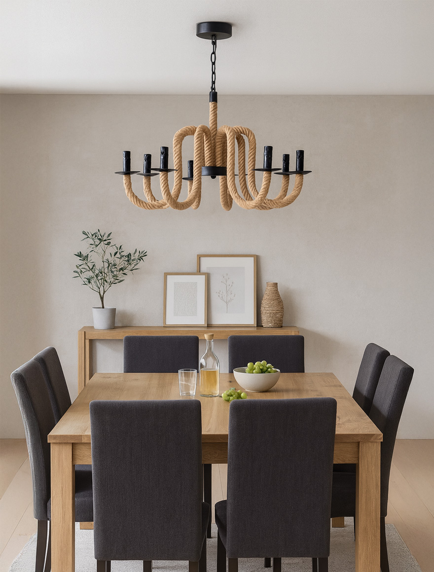 Lustra 8*E14 negru M248-8 Luminaled