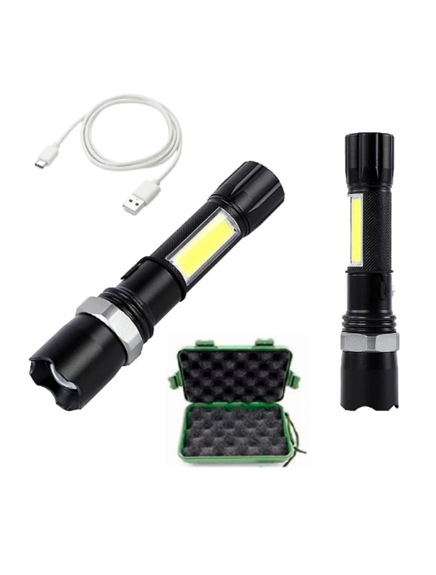 * Lanternă LED+COB zoom cu acumulator USB Luminaled