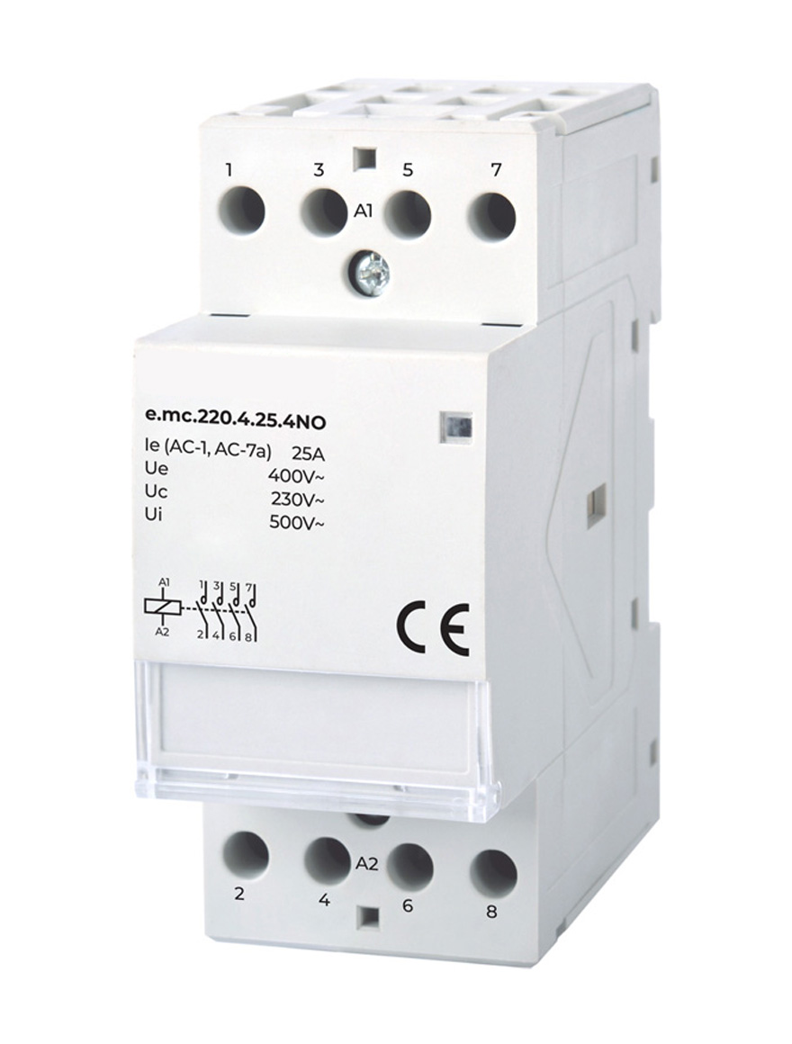 Модульный контактор e.mc.220.4.25.4NO, 4р, 25А, 4NO, 220 В