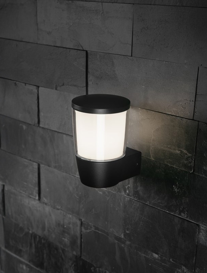 Фасадный светильник GTV TORO-AU 1XE27 IP54 черного цвета