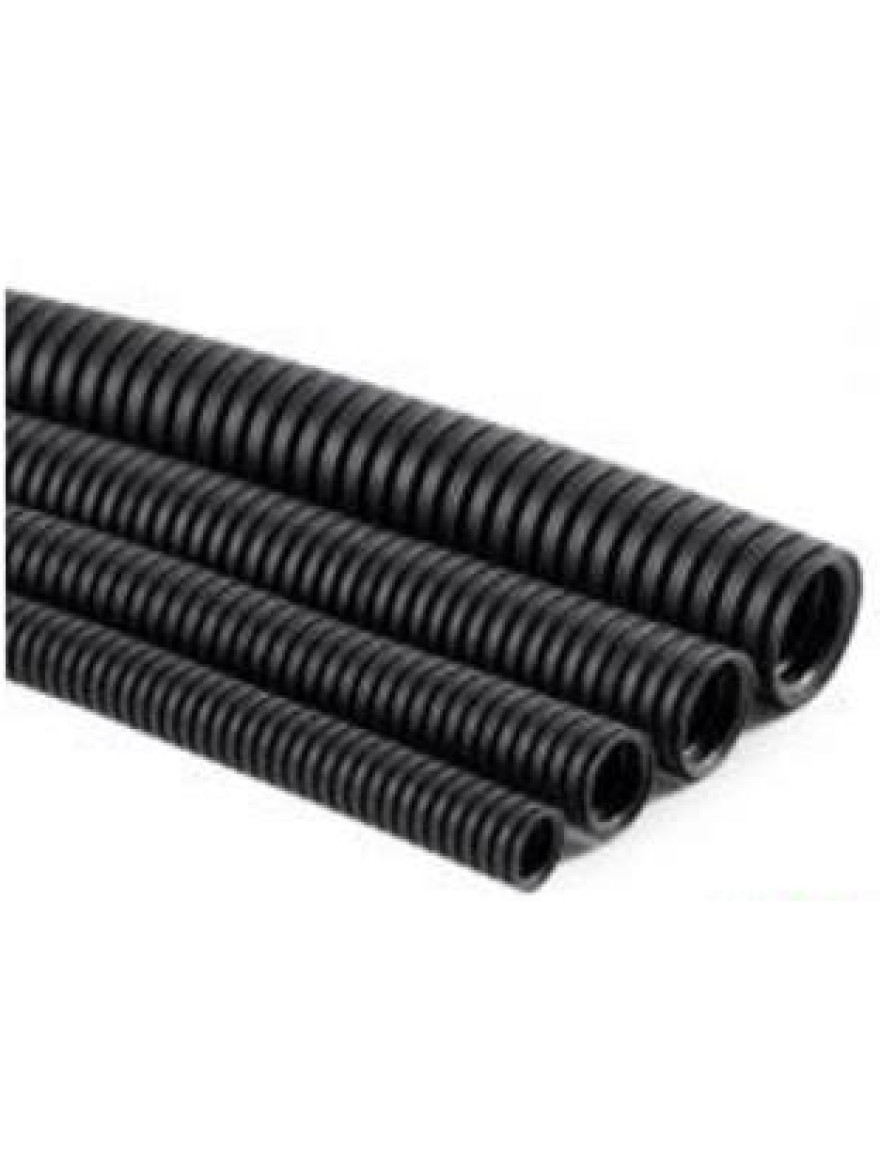Tub gofrat negru FLEX 320N, D25, HF, stabilizat UV, cu fir (50m)