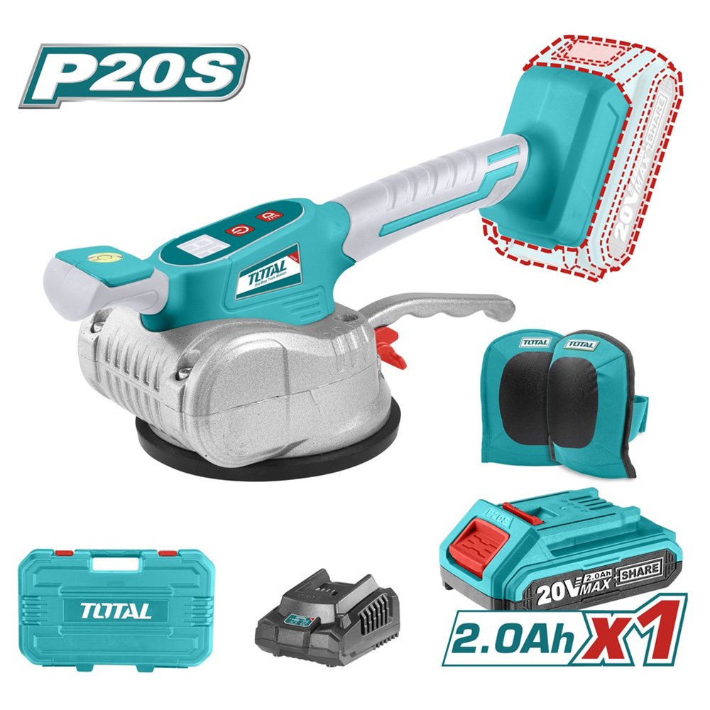 Ventuză ridicare cu vibrații D150mm 30kg cu acumulator 20.0V 2.0Ah TTVLI20101