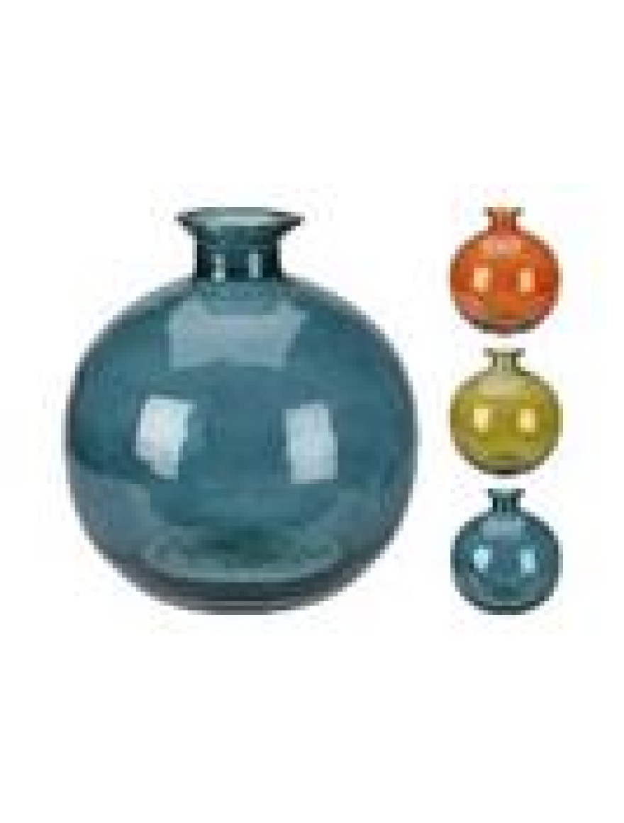 Vază din sticlă Carly H17сm D15cm 3 culori