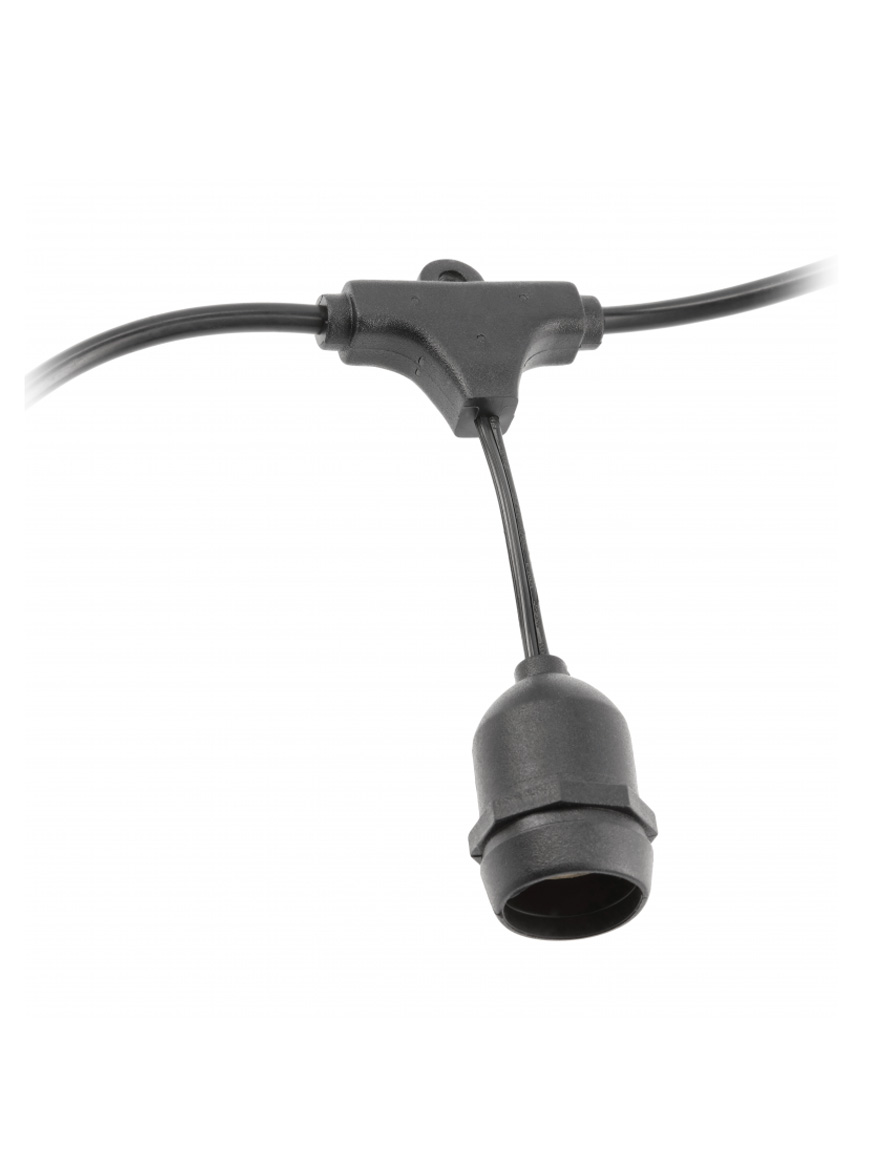 Ghirlandă fără bec 10X27 10m negru GTV