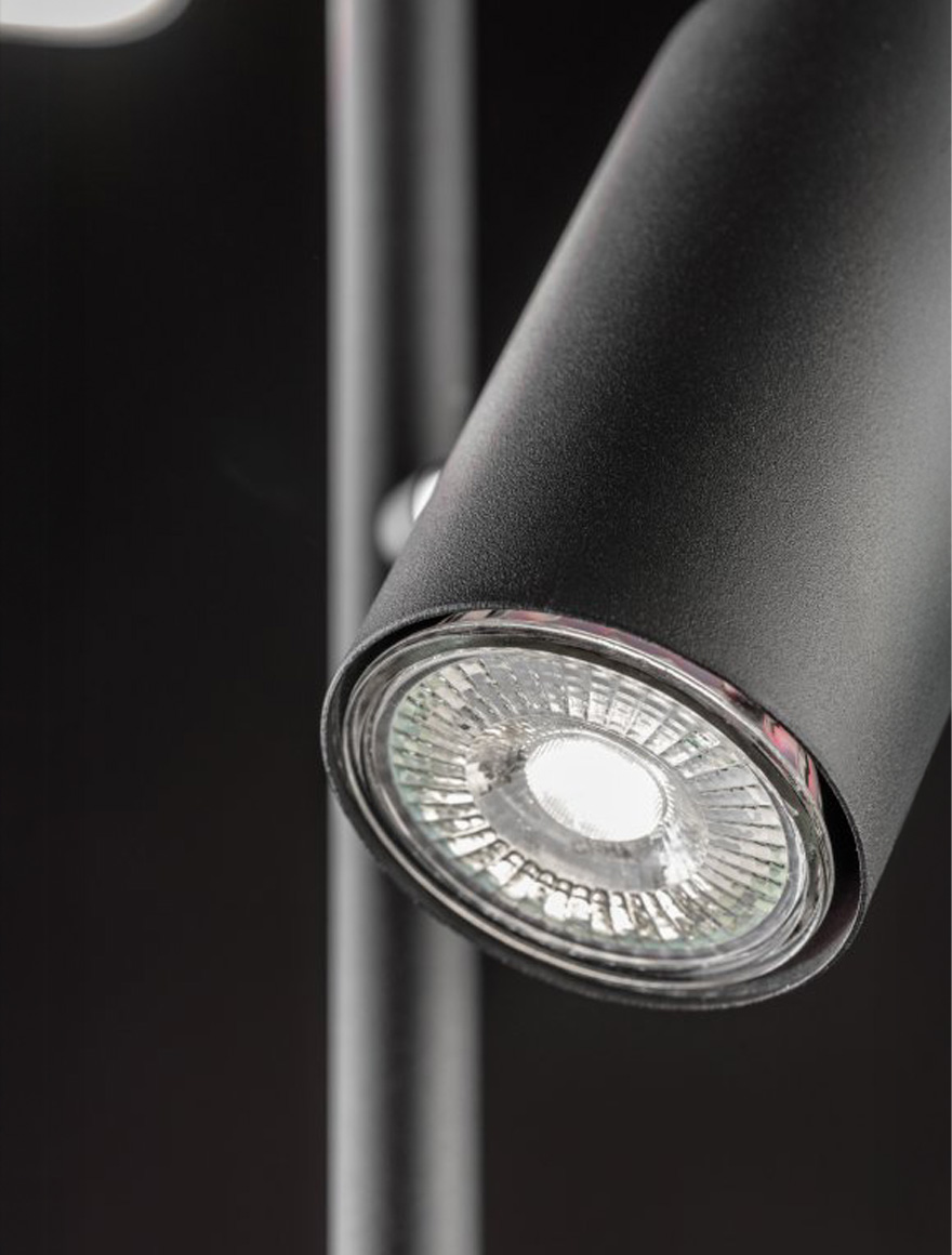 Lampadar VENETO 3XGU10 negru GTV