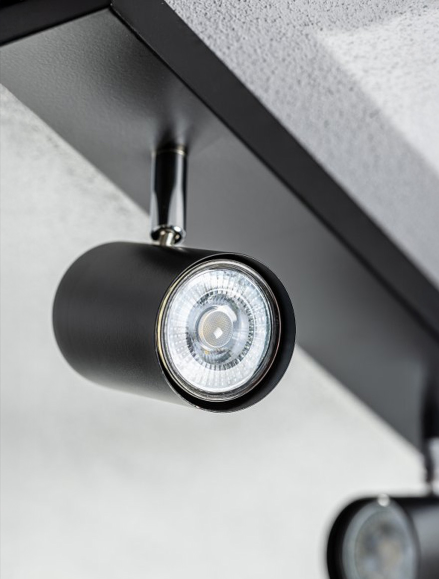 Накладной светильник VENETO 5xGU10, макс. 20W, чёрный, GTV