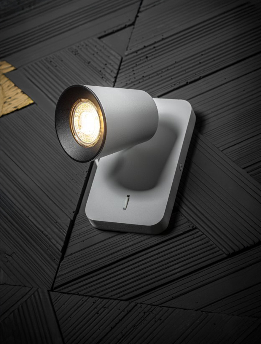 Настенный встраиваемый светильник ELLI 1xGU10, белый, GTV