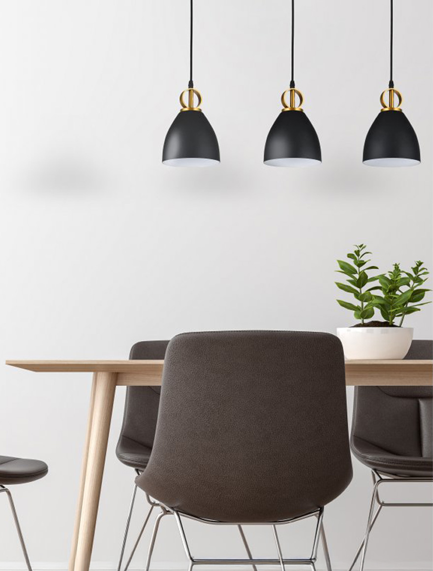 SuspensieKERALA 1XE27 D16cm neagră GTV