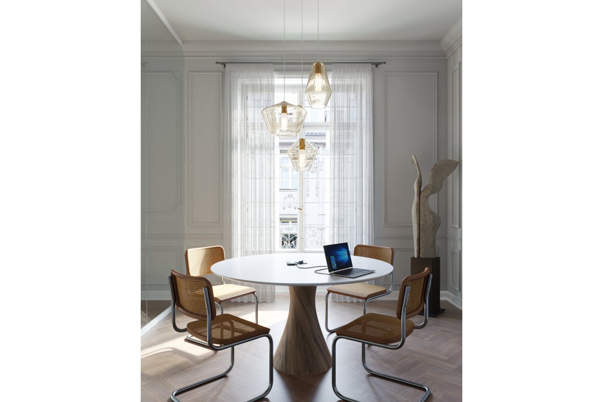 Prelung încorp. CHARGER PLUS  priză ,USB A+C,RG45,HDMI+wireless charrg, 1.5m alb GTV