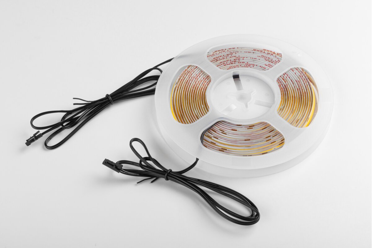 Светодиодная лента COB 10Вт/м 320led/м 2700K 8мм 24В 5м GTV